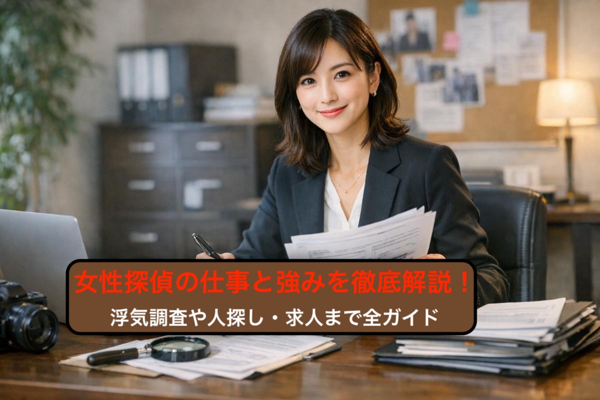 女性探偵の仕事と強みを徹底解説！浮気調査や人探し・求人まで全ガイド