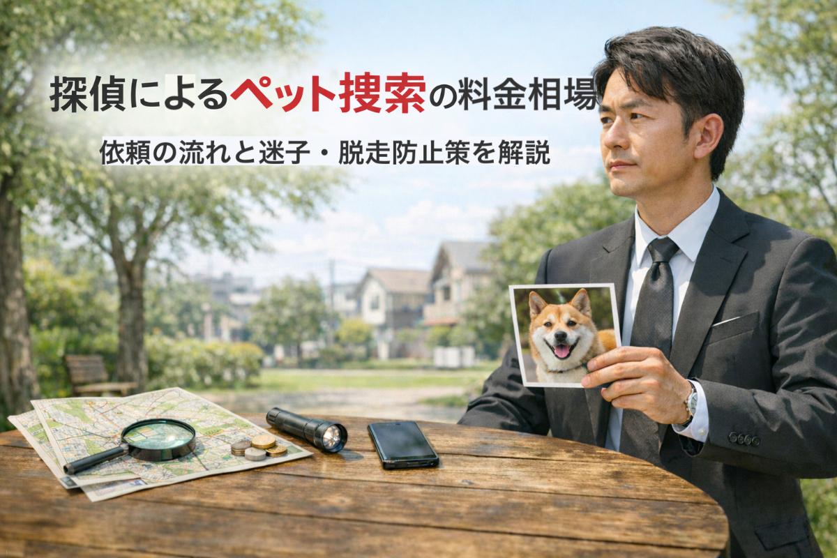 探偵によるペット捜索の基本知識と料金相場｜依頼の流れと迷子・脱走防止策を解説
