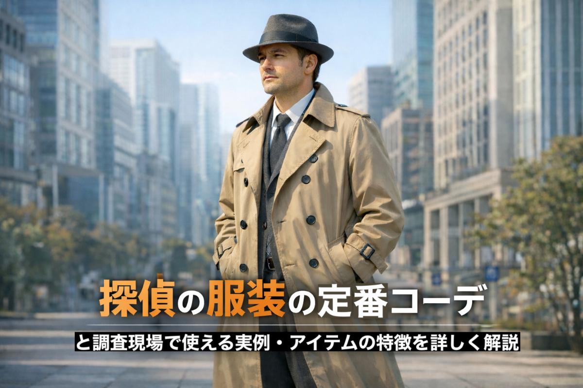 探偵の服装の定番コーデと調査現場で使える実例・アイテムの特徴を詳しく解説