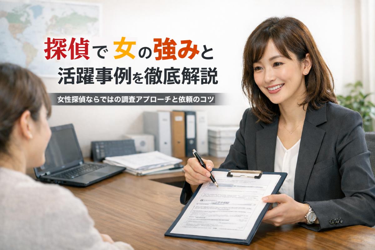 探偵で女の強みと活躍事例を徹底解説｜女性探偵ならではの調査アプローチと依頼のコツ