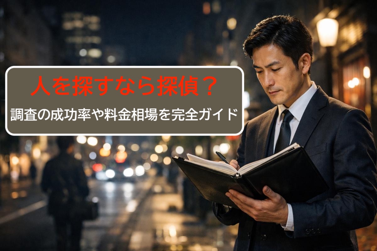 人を探すなら探偵？調査の成功率や料金相場を完全ガイド