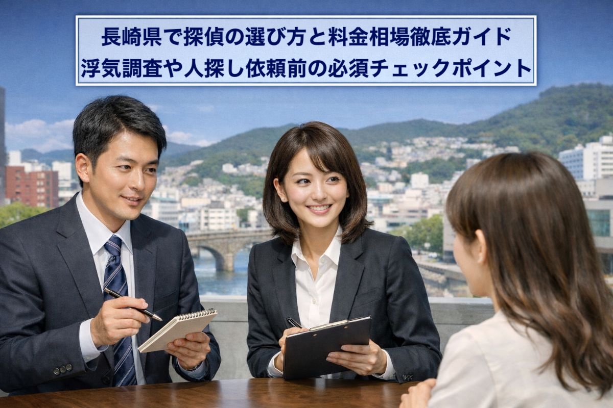長崎県で探偵の選び方と料金相場徹底ガイド｜浮気調査や人探し依頼前の必須チェックポイント
