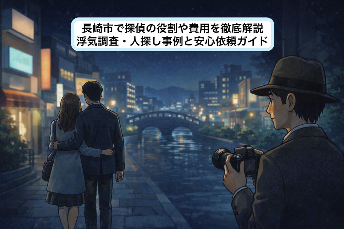 長崎市で探偵の役割や費用を徹底解説｜浮気調査・人探し事例と安心依頼ガイド