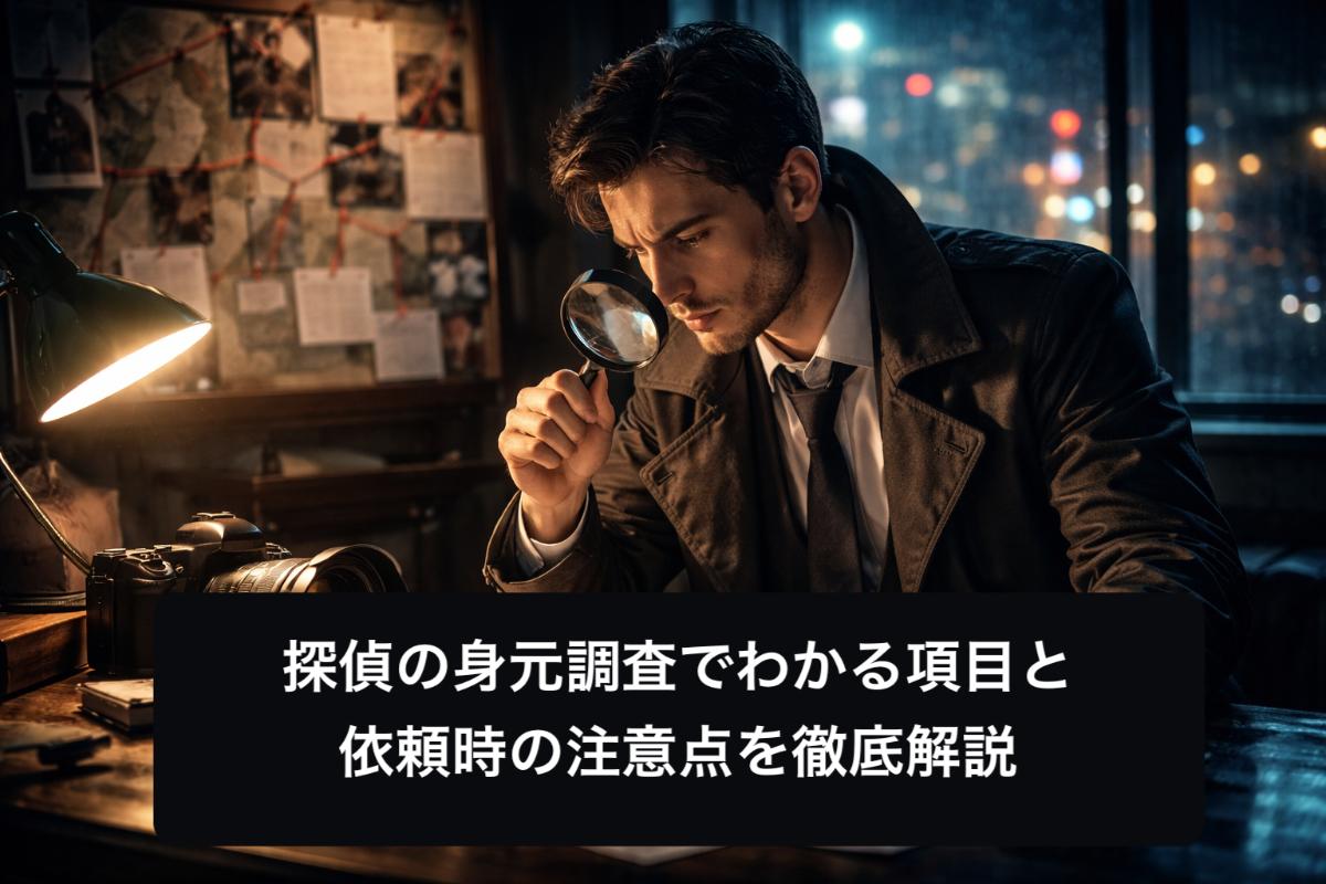 探偵の身元調査でわかる項目と依頼時の注意点を徹底解説