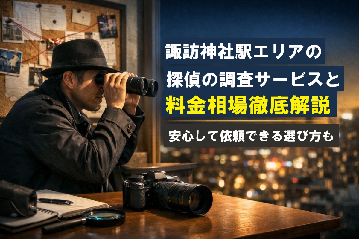 諏訪神社駅エリアの探偵の調査サービスと料金相場徹底解説｜安心して依頼できる選び方も