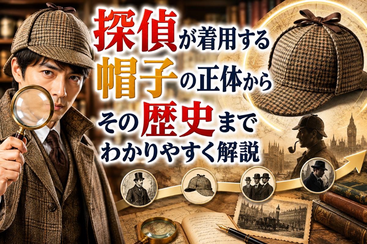 探偵が着用する帽子の正体からその歴史までわかりやすく解説