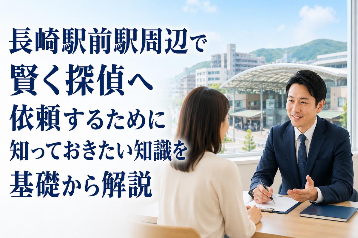 長崎駅前駅周辺で賢く探偵へ依頼するために知っておきたい知識を基礎から解説
