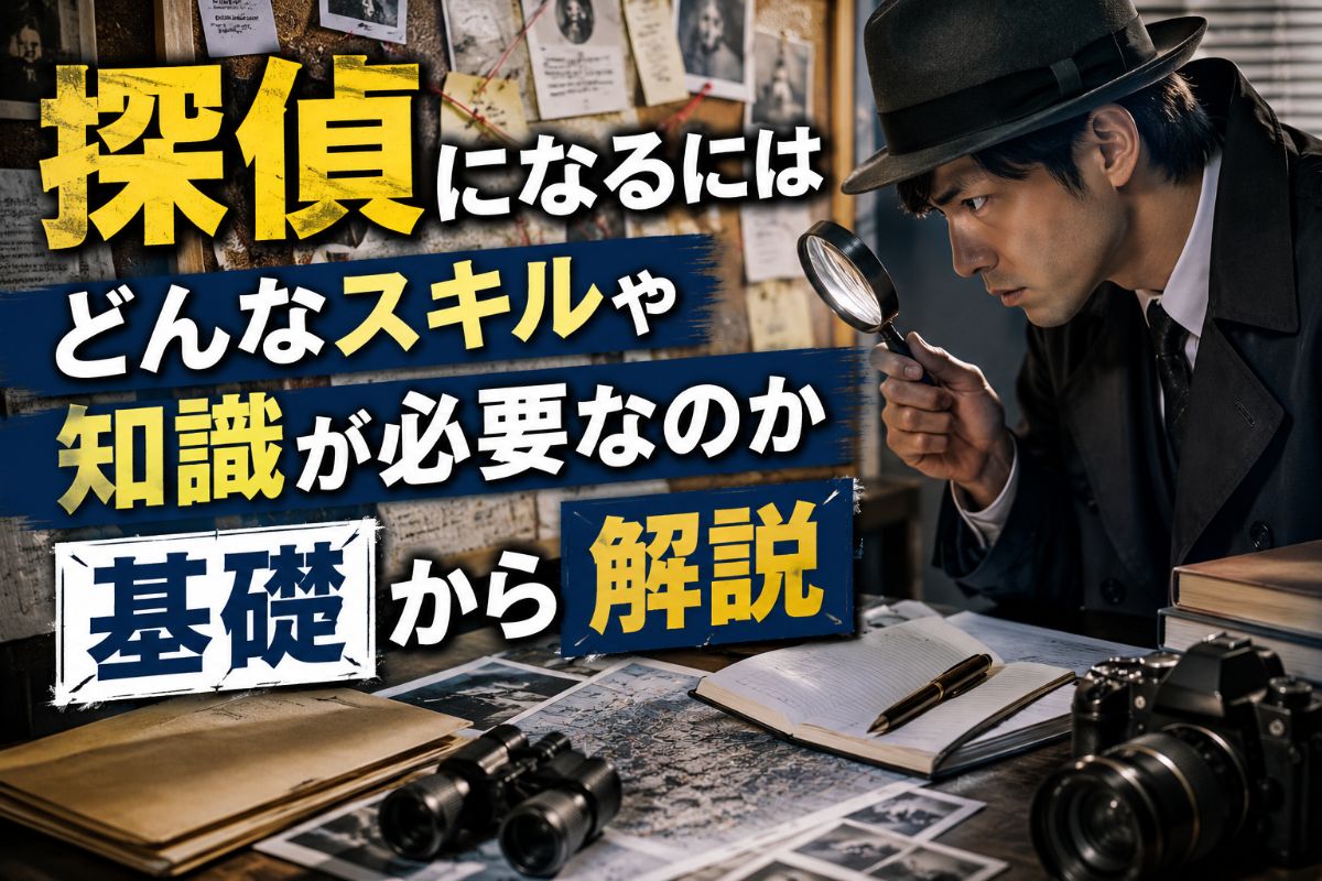 探偵になるにはどんなスキルや知識が必要なのか基礎から解説
