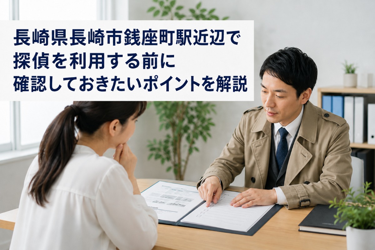 長崎県長崎市銭座町駅近辺で探偵を利用する前に確認しておきたいポイントを解説