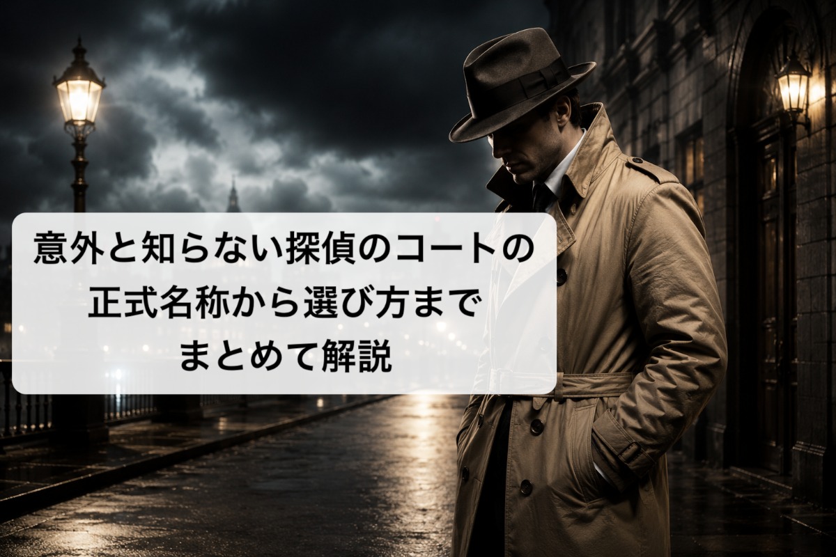 意外と知らない探偵のコートの正式名称から選び方までまとめて解説