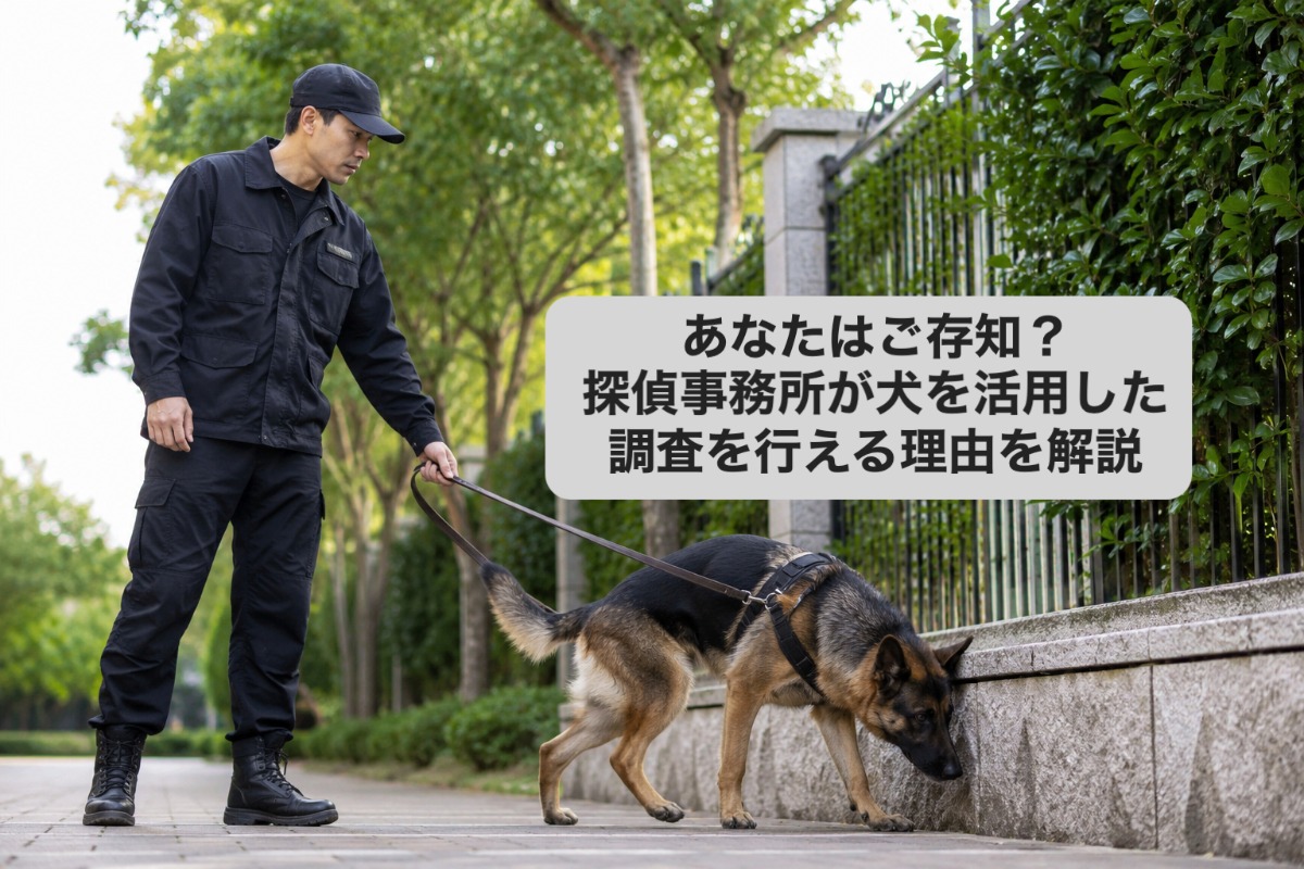 あなたはご存知？探偵事務所が犬を活用した調査を行える理由を解説